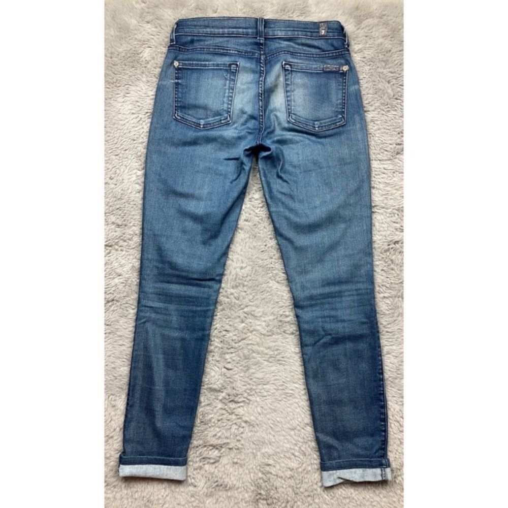 7 for all mankind the skinny medium wash jeans - Picture 2 of 6